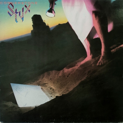 Styx – Cornerstone (Zeer goede staat, hoes VG+ en vinyl VG+) with the silver inner sleeve A&M Records – AMLK 63711